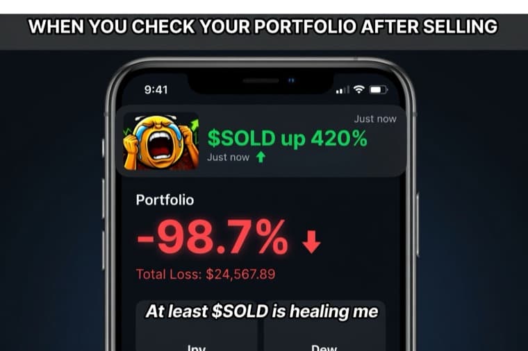 When you check your portfolio after selling