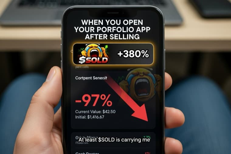 When you open your portfolio app after selling