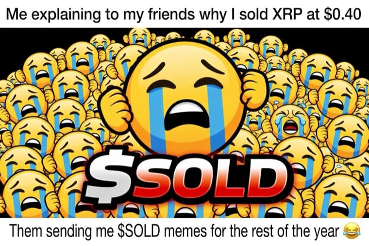 Me explaining to my friends why I sold XRP at $0.40